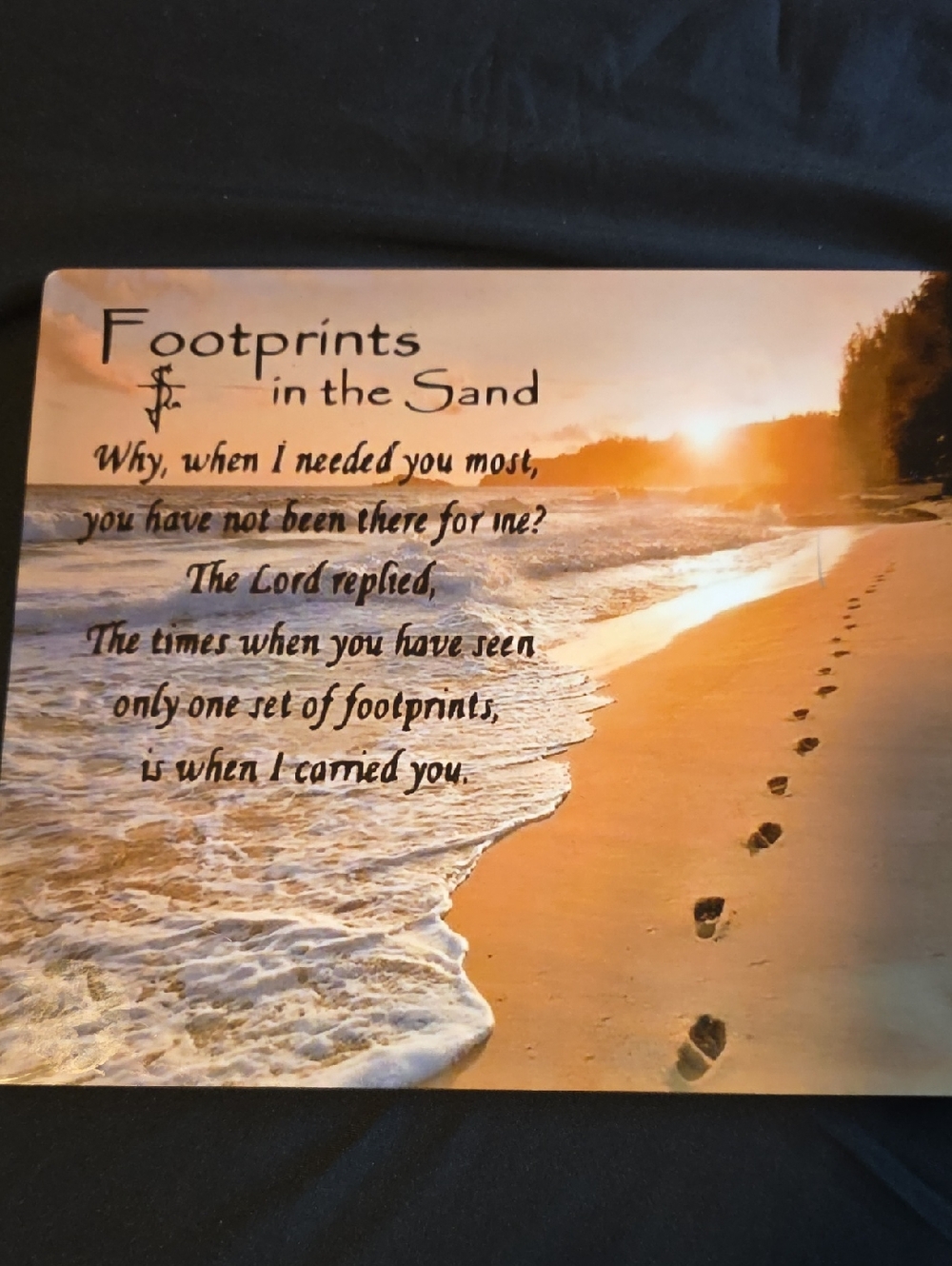 Footprints in the Sand Sunset Wall Art - Beach Print
